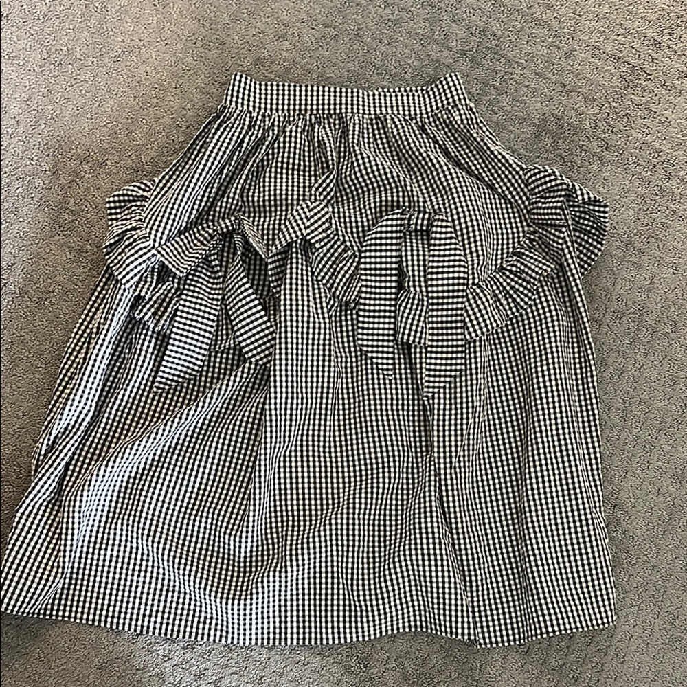 Shrimps bow black gingham check skirt uk 8